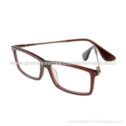 Fashion Acetate Retro Optical Frames for Unisex, with Burgundy, Logo Can be Printed